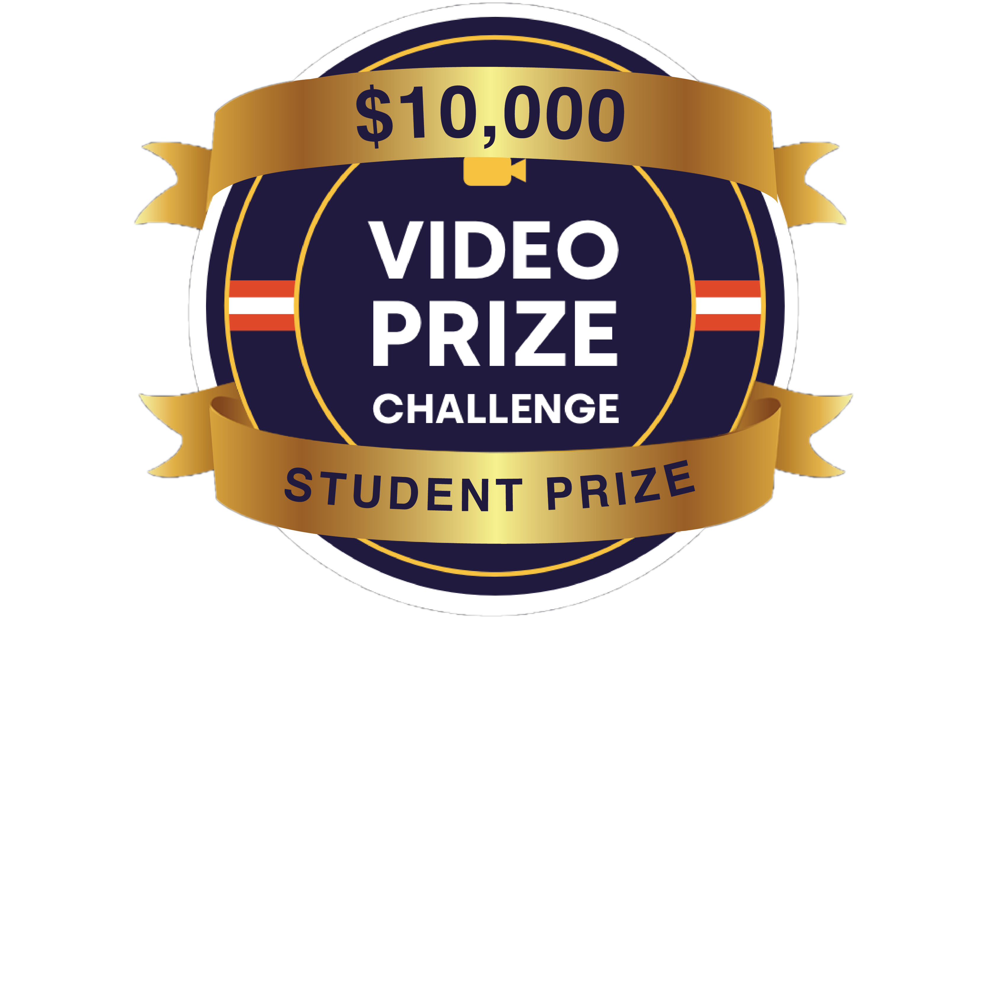 Video Prize Challenge logo overlaid with $10,000 Student Prize